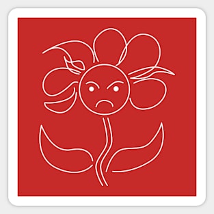 Angry Flower Sticker